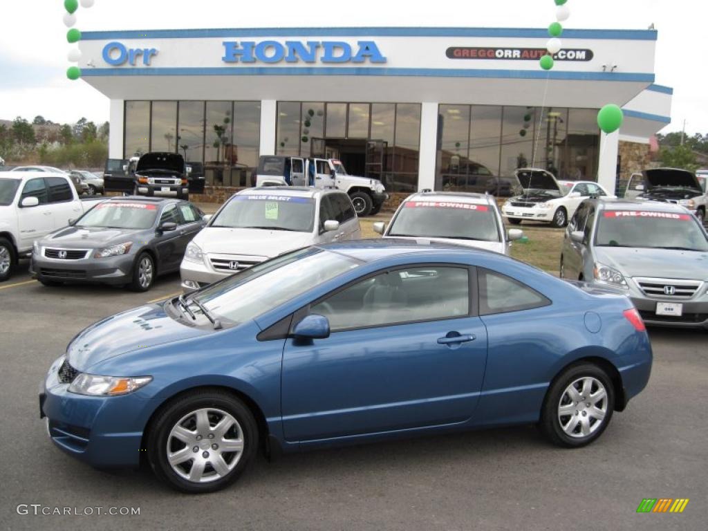 2010 Civic LX Coupe - Atomic Blue Metallic / Gray photo #1