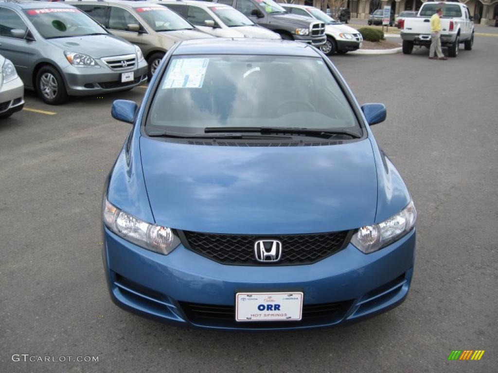 2010 Civic LX Coupe - Atomic Blue Metallic / Gray photo #2