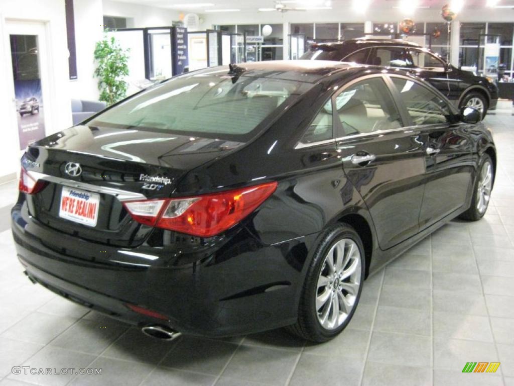 Midnight Black 2011 Hyundai Sonata SE 2.0T Exterior Photo #40706925