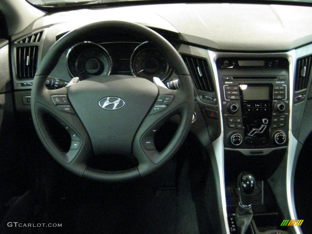 2011 Hyundai Sonata SE 2.0T Black Dashboard Photo #40707165