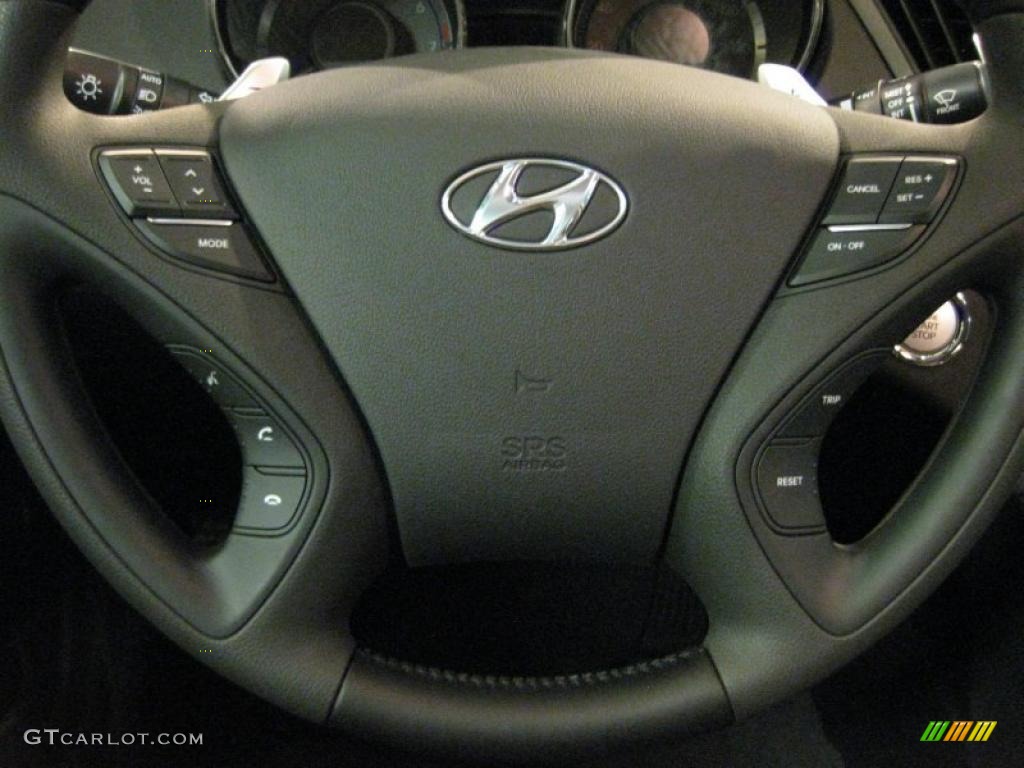 2011 Sonata SE 2.0T - Midnight Black / Black photo #25