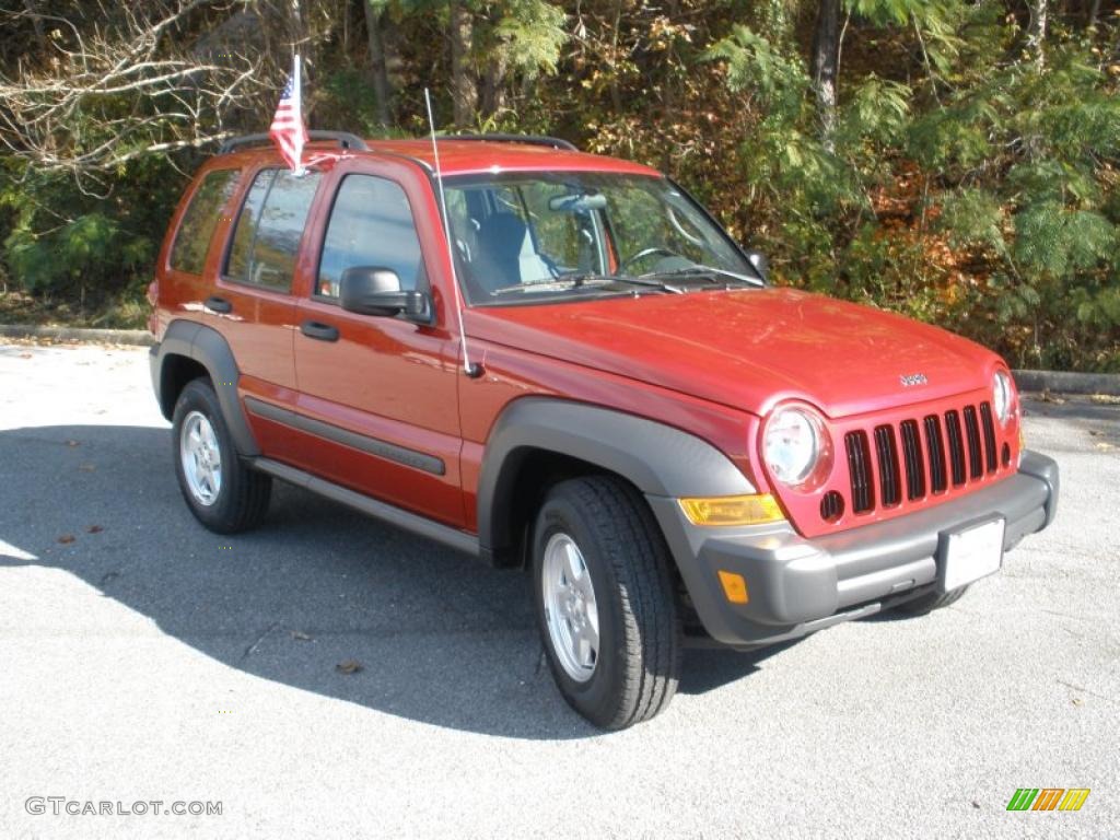 2007 Liberty Sport - Inferno Red Crystal Pearl / Medium Slate Gray photo #1