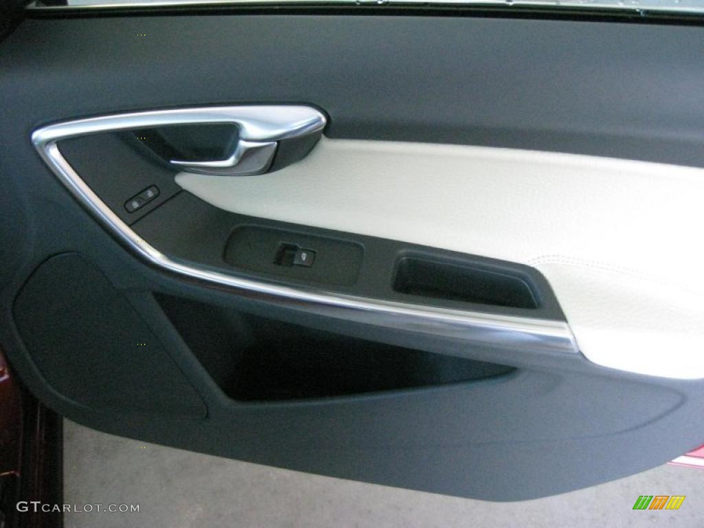 2011 Volvo S60 T6 AWD Soft Beige/Off Black Door Panel Photo #40708781