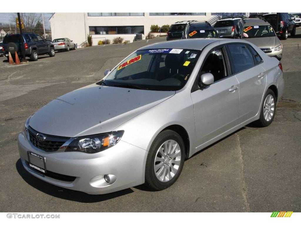 2008 Impreza 2.5i Sedan - Spark Silver Metallic / Carbon Black photo #1