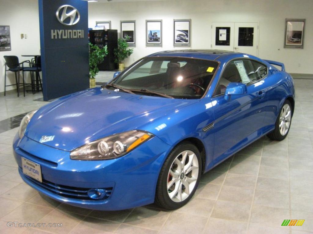 Vivid Blue 2007 Hyundai Tiburon SE Exterior Photo #40709569