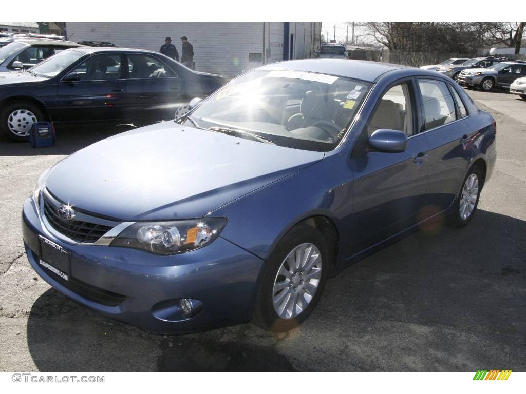 2008 Impreza 2.5i Sedan - Newport Blue Pearl / Ivory photo #1