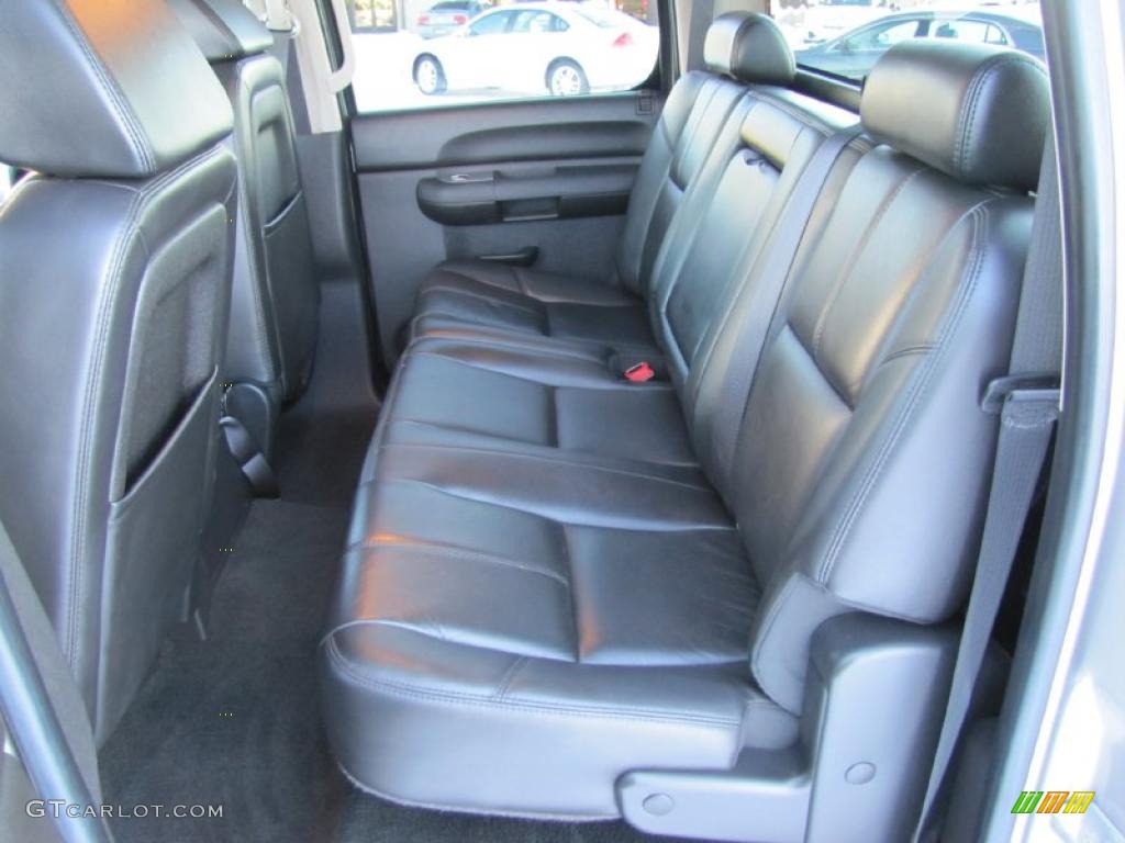 Ebony Black Interior 2007 Chevrolet Silverado 1500 LT Crew Cab 4x4 Photo #40711718