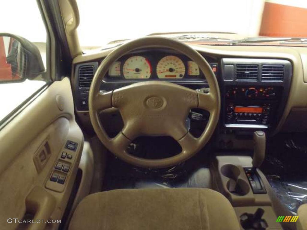 2004 Tacoma V6 PreRunner Double Cab - Impulse Red Pearl / Oak photo #14
