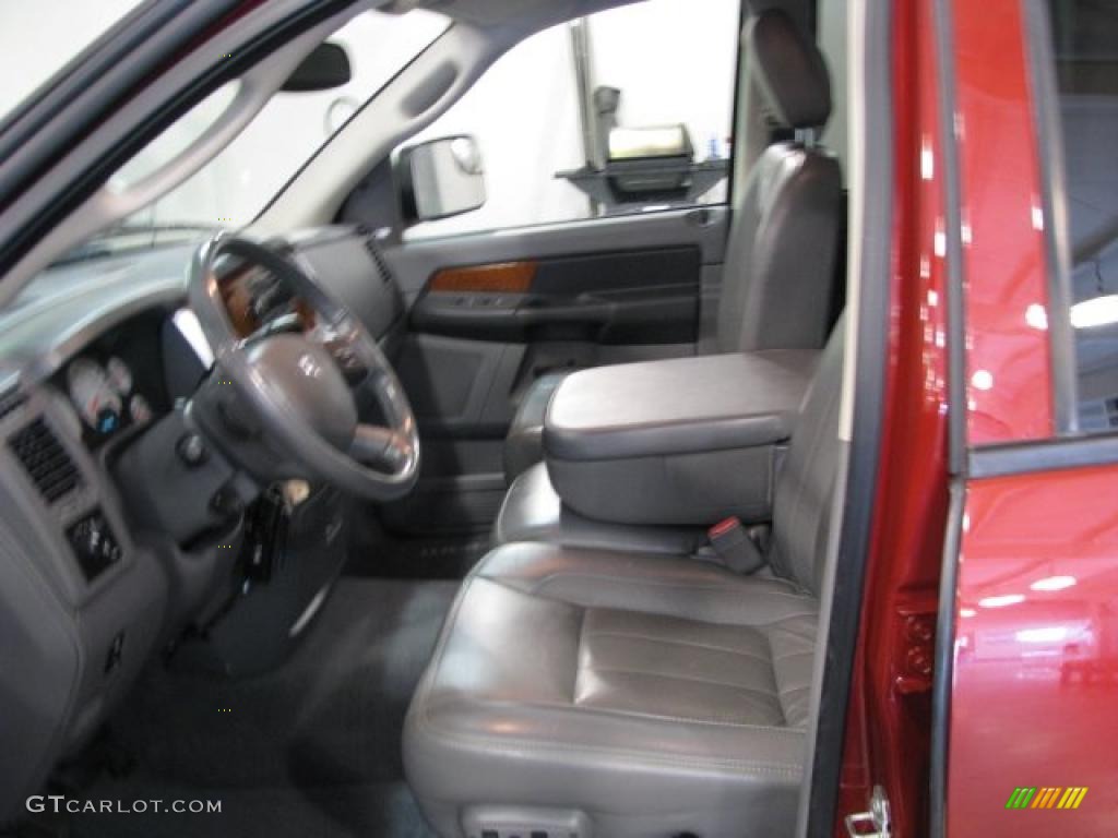 2007 Ram 3500 Laramie Quad Cab 4x4 - Inferno Red Crystal Pearl / Medium Slate Gray photo #5