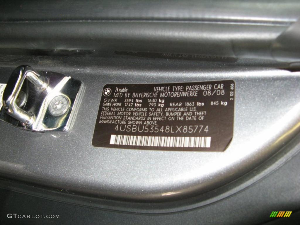 2008 Z4 3.0si Roadster - Space Grey Metallic / Black photo #10