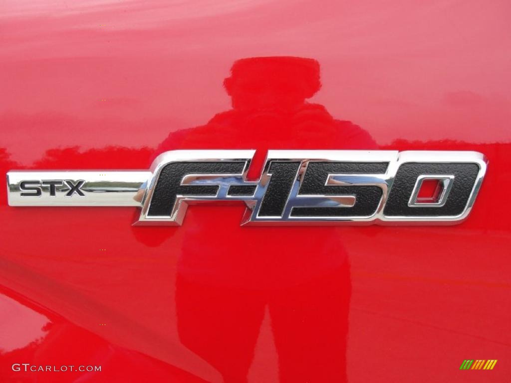 2010 F150 STX SuperCab - Vermillion Red / Medium Stone photo #11