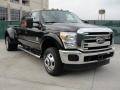 2011 Tuxedo Black Ford F350 Super Duty XLT Crew Cab 4x4 Dually  photo #1