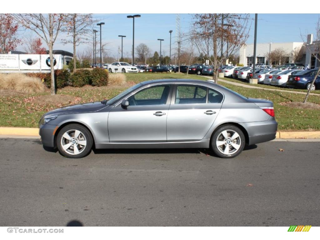 2008 5 Series 528xi Sedan - Space Grey Metallic / Grey photo #3