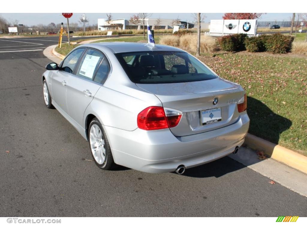2007 3 Series 335xi Sedan - Titanium Silver Metallic / Black photo #4