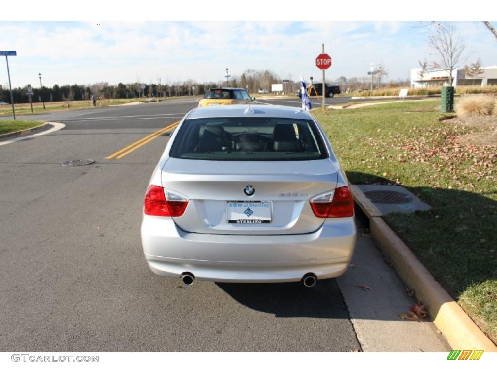 2007 3 Series 335xi Sedan - Titanium Silver Metallic / Black photo #5