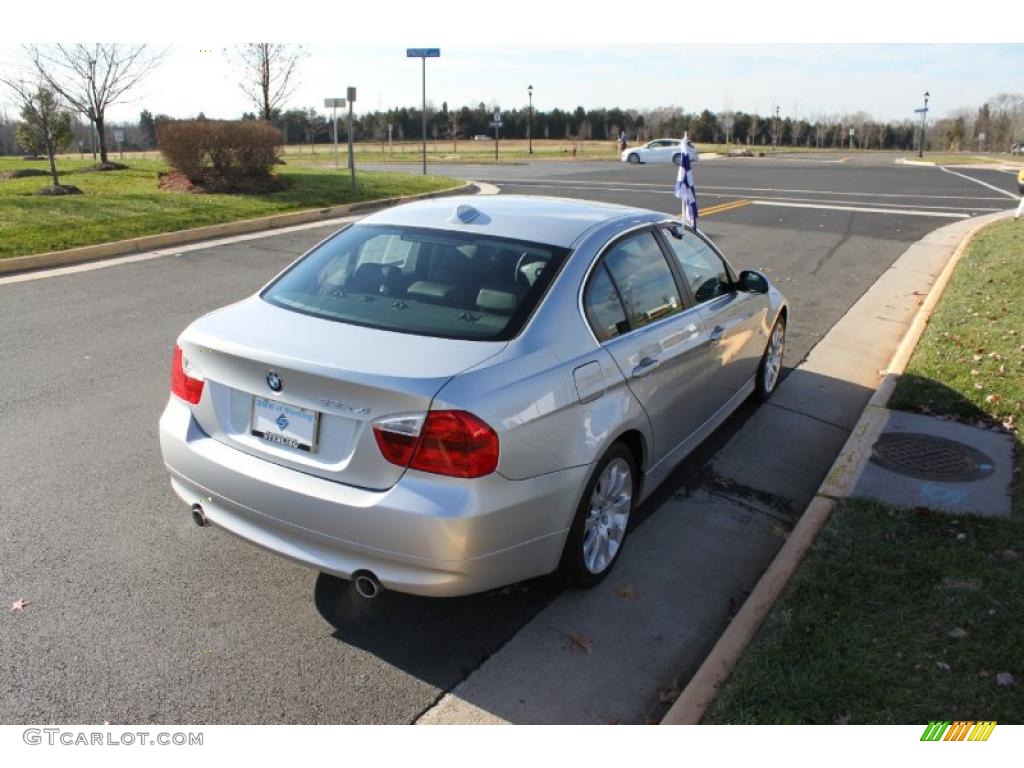 2007 3 Series 335xi Sedan - Titanium Silver Metallic / Black photo #6