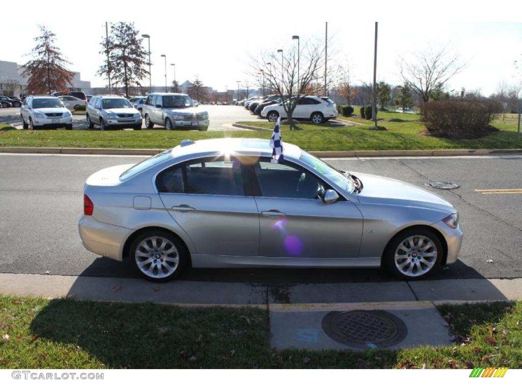 2007 3 Series 335xi Sedan - Titanium Silver Metallic / Black photo #7