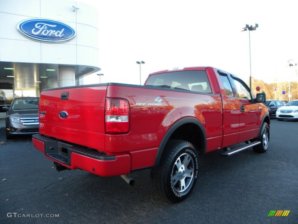 2004 F150 FX4 SuperCab 4x4 - Bright Red / Black/Medium Flint photo #3