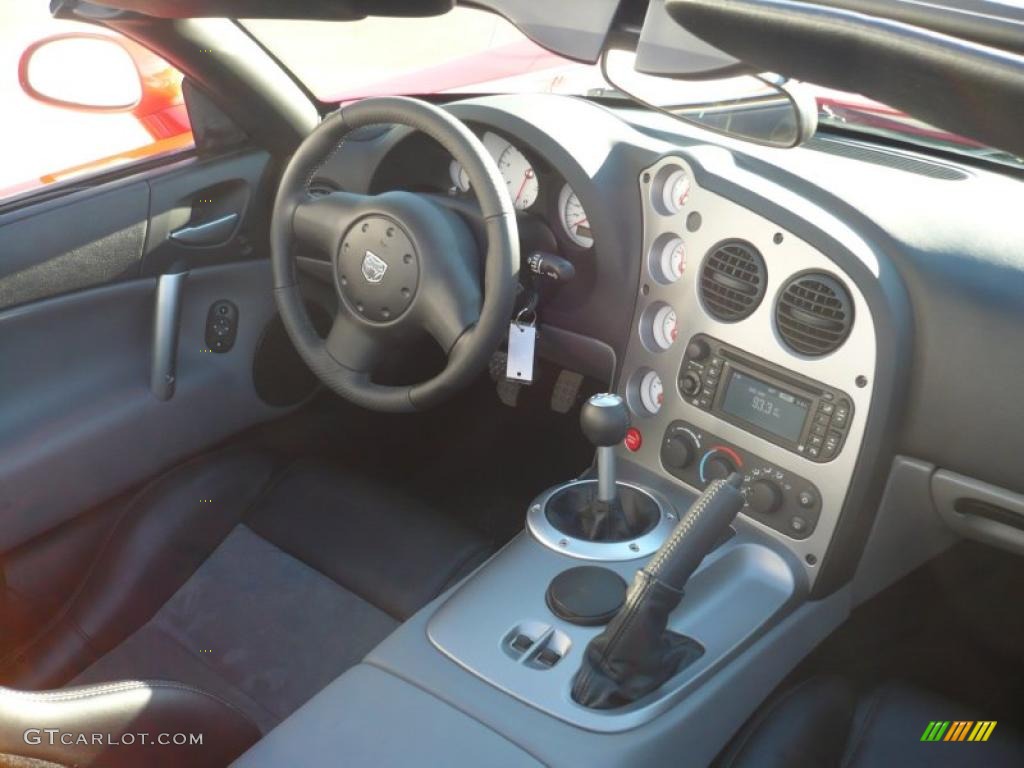2008 Dodge Viper SRT-10 Black/Medium Slate Gray Dashboard Photo #40723490