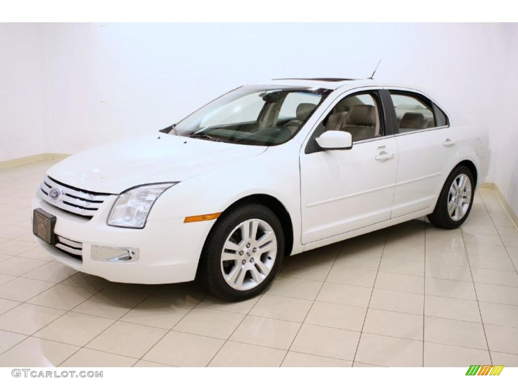 2008 Fusion SEL V6 AWD - White Suede / Medium Light Stone photo #3