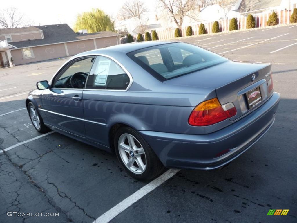 2001 3 Series 325i Coupe - Steel Blue Metallic / Grey photo #4