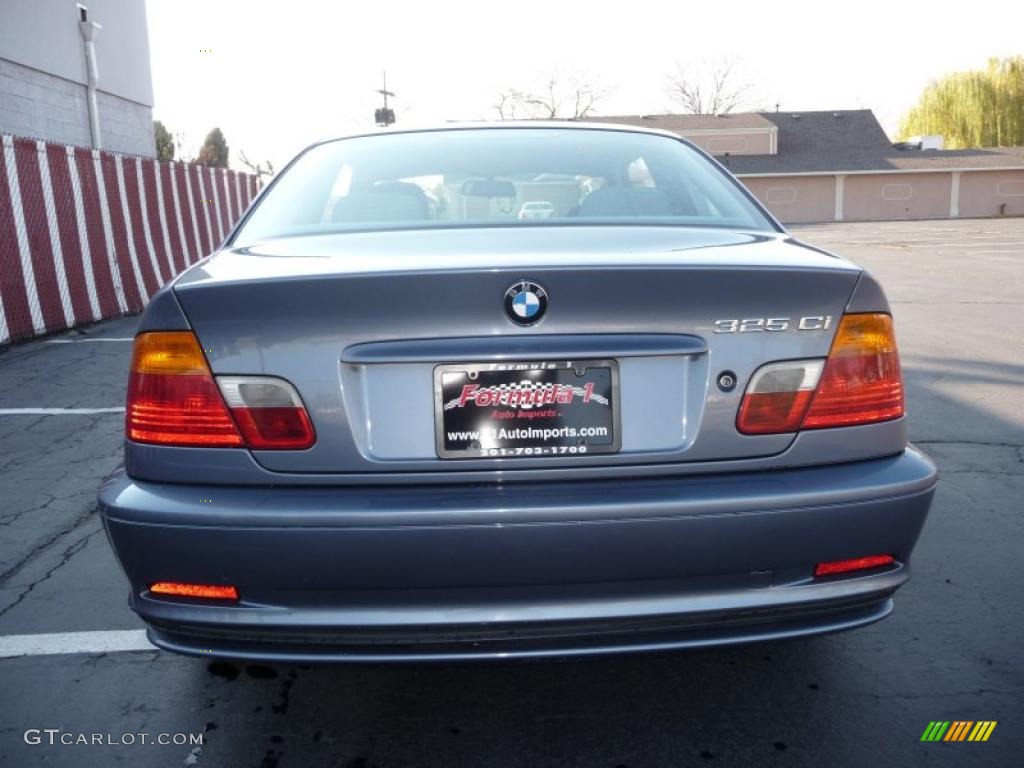 2001 3 Series 325i Coupe - Steel Blue Metallic / Grey photo #11