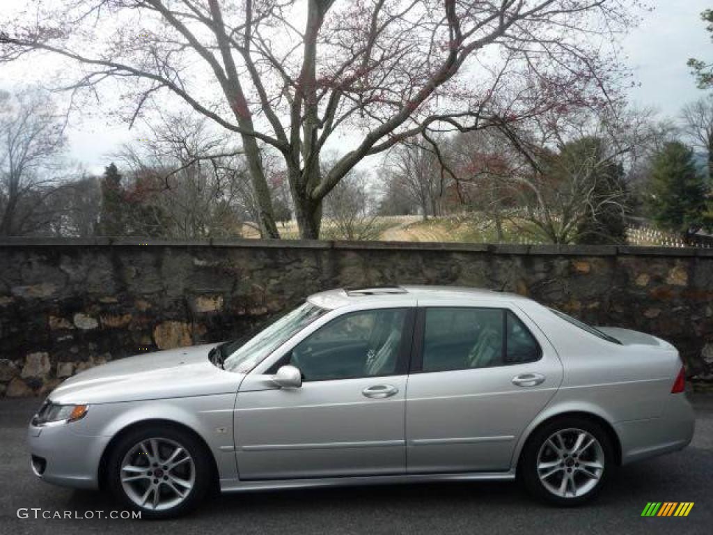 Silver Metallic 2006 Saab 9-5 2.3T Sport Sedan Exterior Photo #4072794