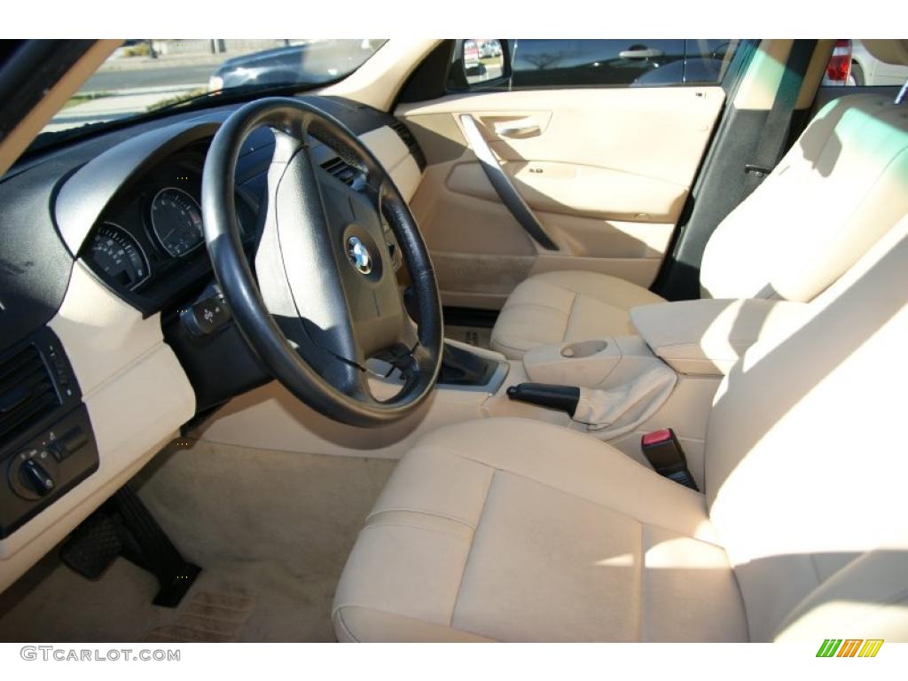 Sand Beige Interior 2005 BMW X3 2.5i Photo #40728310
