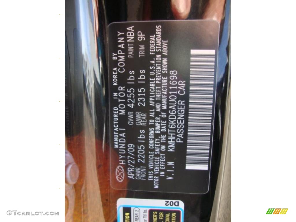 2010 Hyundai Genesis Coupe 2.0T Premium Color Code Photos