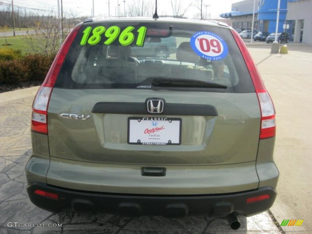 2009 CR-V LX 4WD - Green Tea Metallic / Ivory photo #8