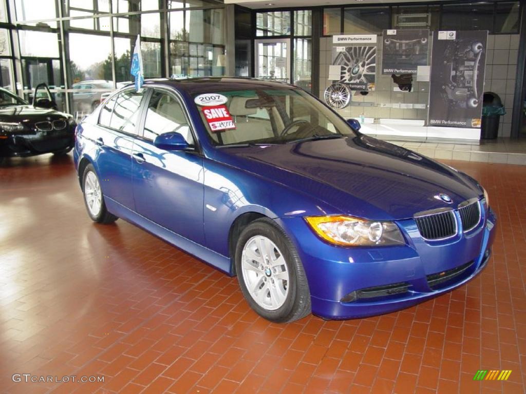 2007 3 Series 328xi Sedan - Montego Blue Metallic / Beige photo #7