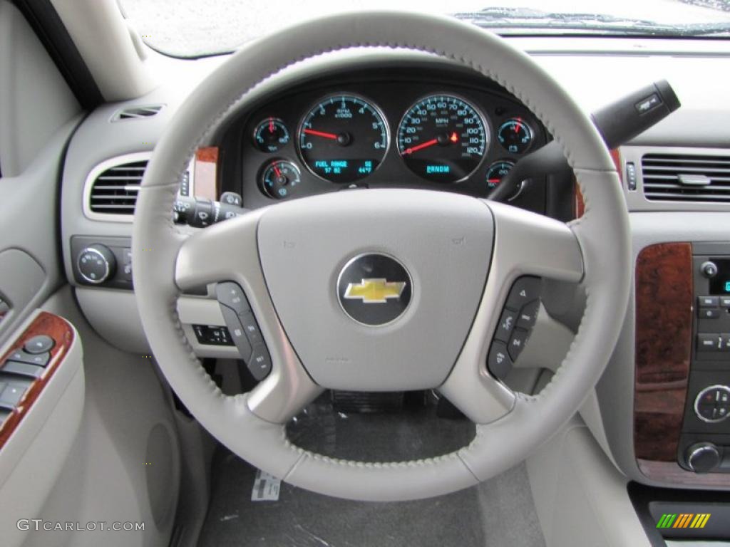 2011 Chevrolet Tahoe LT Light Titanium/Dark Titanium Steering Wheel Photo #40730243