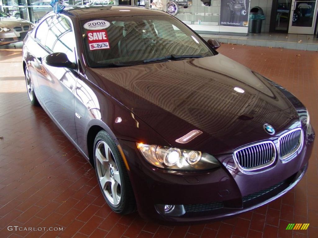 2008 3 Series 328i Coupe - Barbera Red Metallic / Black Dakota Leather photo #7