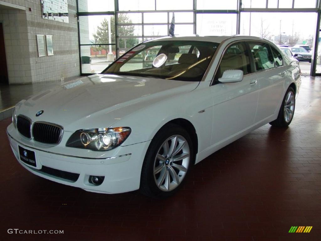 2008 7 Series 750Li Sedan - Alpine White / Beige photo #1