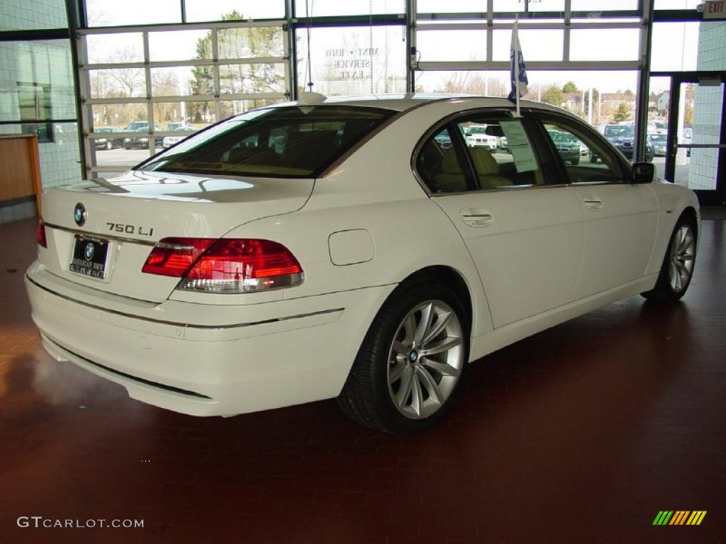 2008 7 Series 750Li Sedan - Alpine White / Beige photo #5