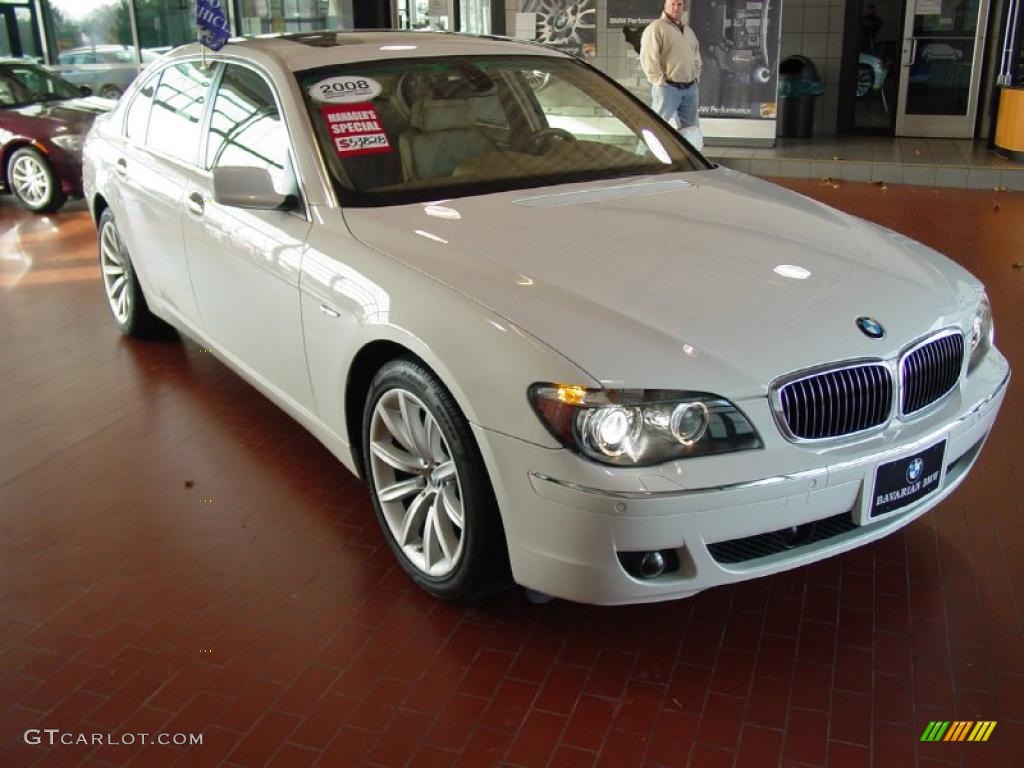 2008 7 Series 750Li Sedan - Alpine White / Beige photo #7