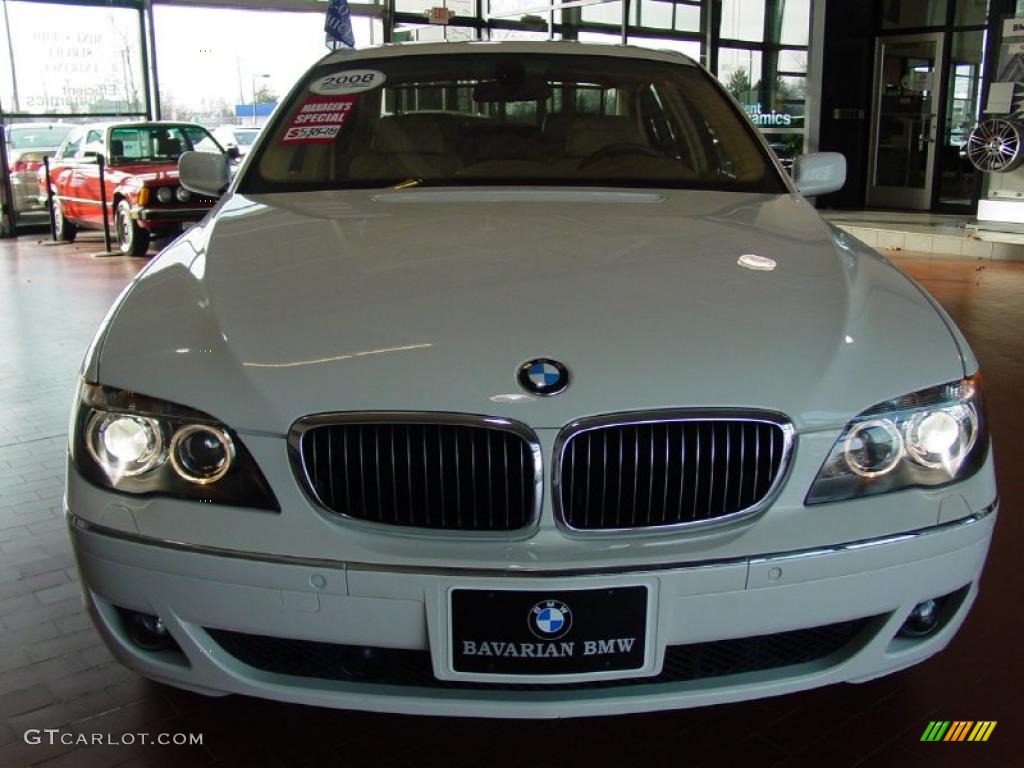 2008 7 Series 750Li Sedan - Alpine White / Beige photo #8