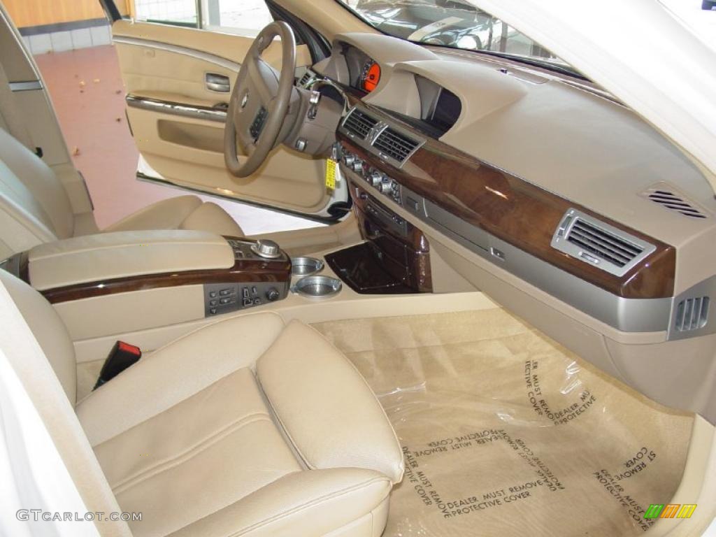 2008 7 Series 750Li Sedan - Alpine White / Beige photo #13