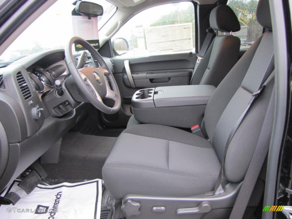 Ebony Interior 2010 Chevrolet Silverado 1500 LT Extended Cab 4x4 Photo #40731031