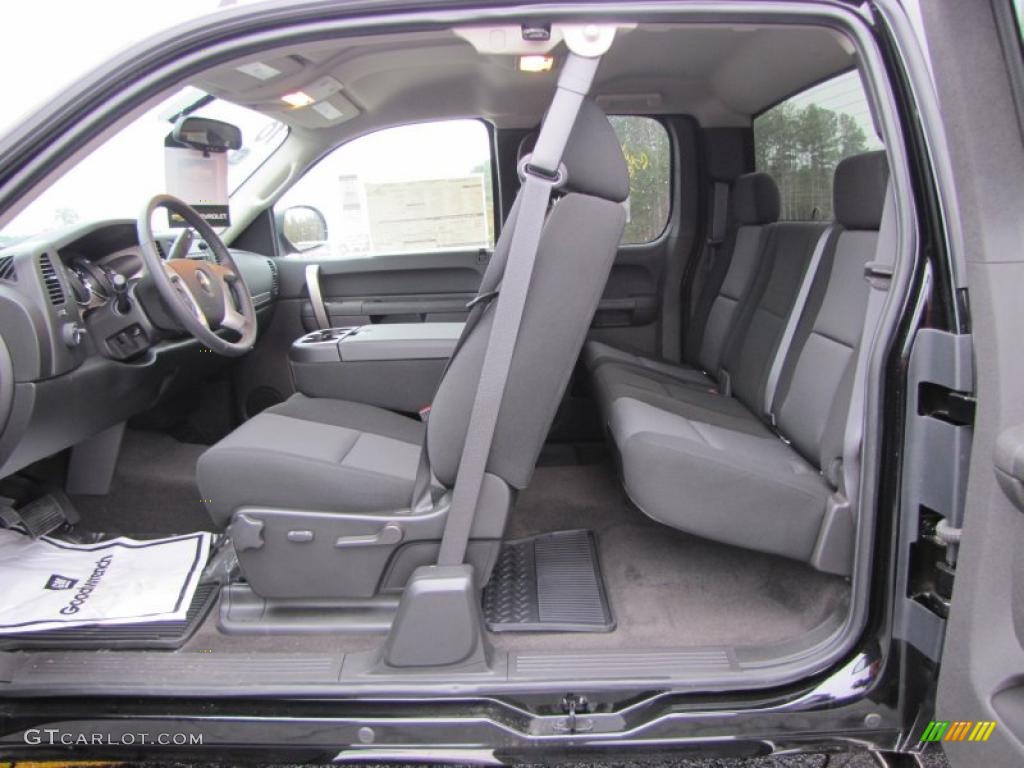 Ebony Interior 2010 Chevrolet Silverado 1500 LT Extended Cab 4x4 Photo #40731047
