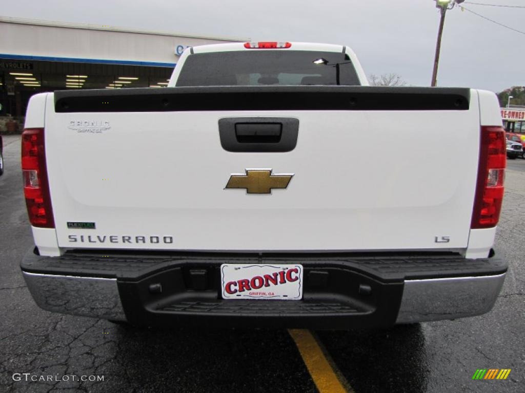 2011 Silverado 1500 LS Extended Cab - Summit White / Dark Titanium photo #5