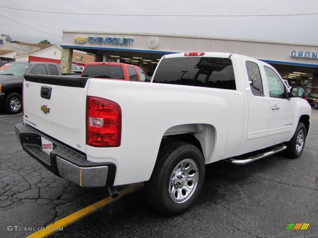 2011 Silverado 1500 LS Extended Cab - Summit White / Dark Titanium photo #6