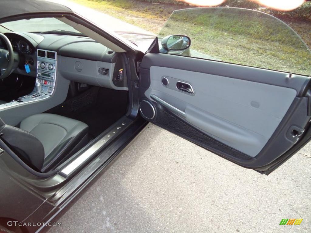 2005 Chrysler Crossfire Limited Roadster Dark Slate Grey/Medium Slate Grey Door Panel Photo #40732143