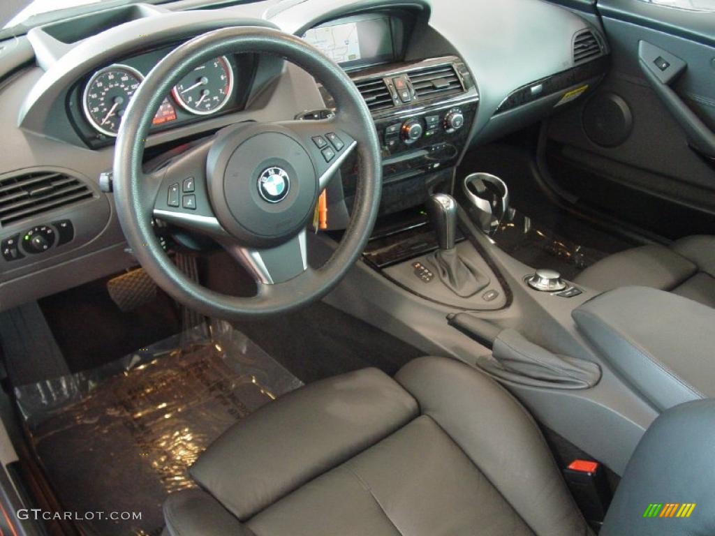 Black Interior 2005 BMW 6 Series 645i Coupe Photo #40733483
