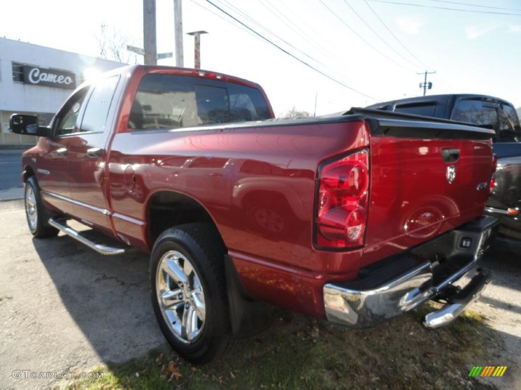 2007 Ram 1500 ST Quad Cab 4x4 - Inferno Red Crystal Pearl / Medium Slate Gray photo #3