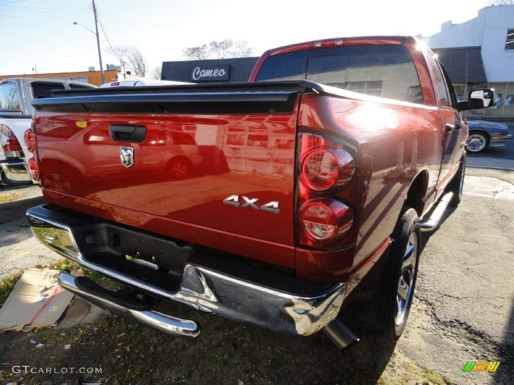 2007 Ram 1500 ST Quad Cab 4x4 - Inferno Red Crystal Pearl / Medium Slate Gray photo #5