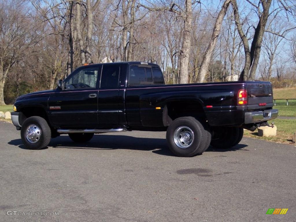 2000 Ram 3500 SLT Extended Cab 4x4 Dually - Black / Mist Gray photo #5