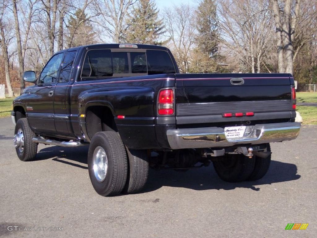 2000 Ram 3500 SLT Extended Cab 4x4 Dually - Black / Mist Gray photo #7