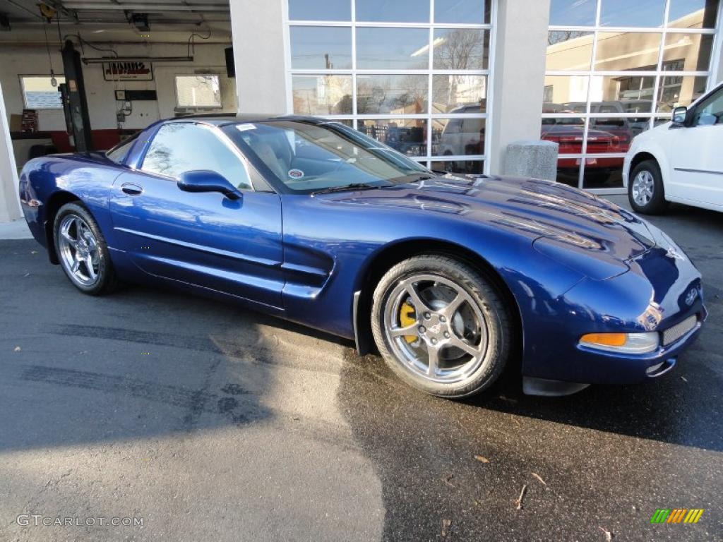 2004 Corvette Coupe - LeMans Blue Metallic / Light Gray photo #7