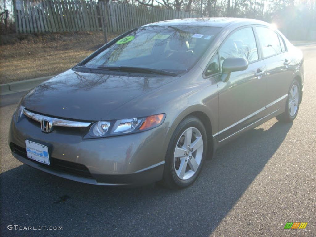 2006 Civic EX Sedan - Galaxy Gray Metallic / Gray photo #7